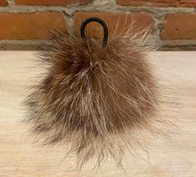 Load image into Gallery viewer, Golden Brown Raccoon Fur Pom, 5-Inch
