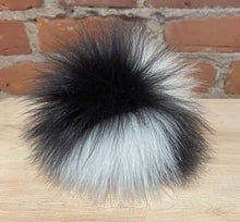 Load image into Gallery viewer, Jumbo Black and White Pom, 6-Inch
