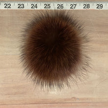 Load image into Gallery viewer, Rust Brown Raccoon Fur Pom Pom, 4-Inch
