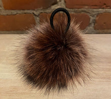Load image into Gallery viewer, Rust Brown Raccoon Fur Pom Pom, 4-Inch
