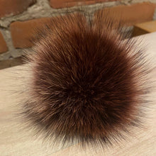 Load image into Gallery viewer, Rust Brown Recycled Vintage Raccoon Fur Hat Pom
