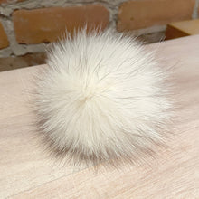 Load image into Gallery viewer, Ivory Natural Blue Fox Fur Recycled Hat Pom
