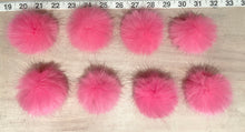 Load image into Gallery viewer, Set of 12 Mini Neon Pink Faux Fur Poms, 2-Inch
