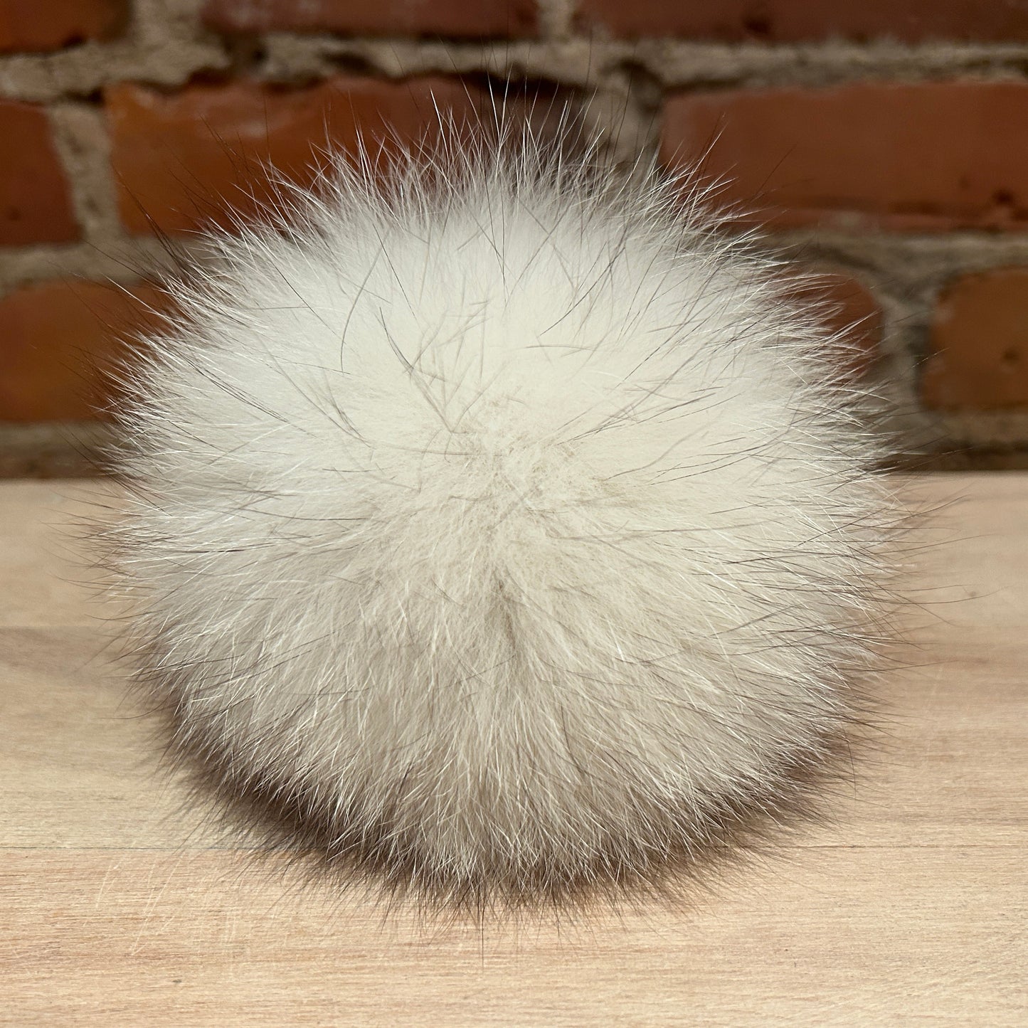 Blue Fox Fur Pom, 5.5 Inch