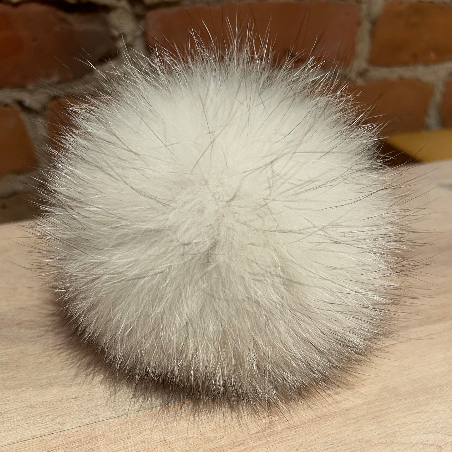 Blue Fox Fur Pom, 5.5 Inch