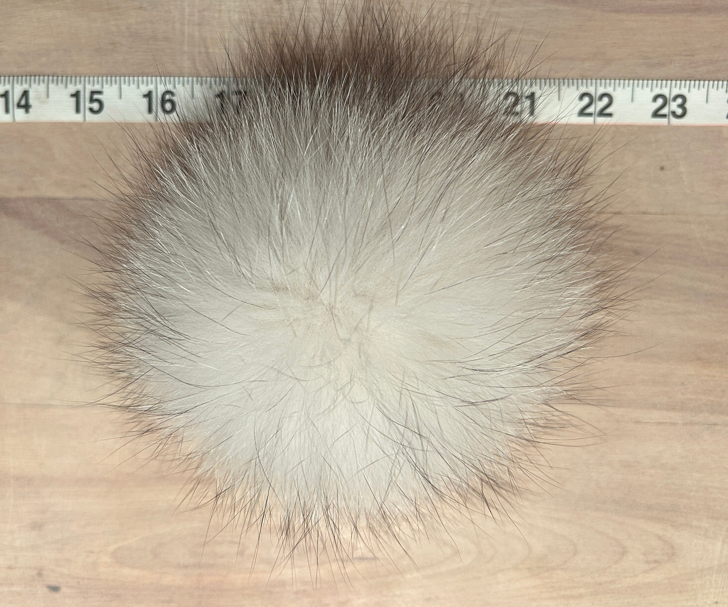 Blue Fox Fur Pom, 5.5 Inch