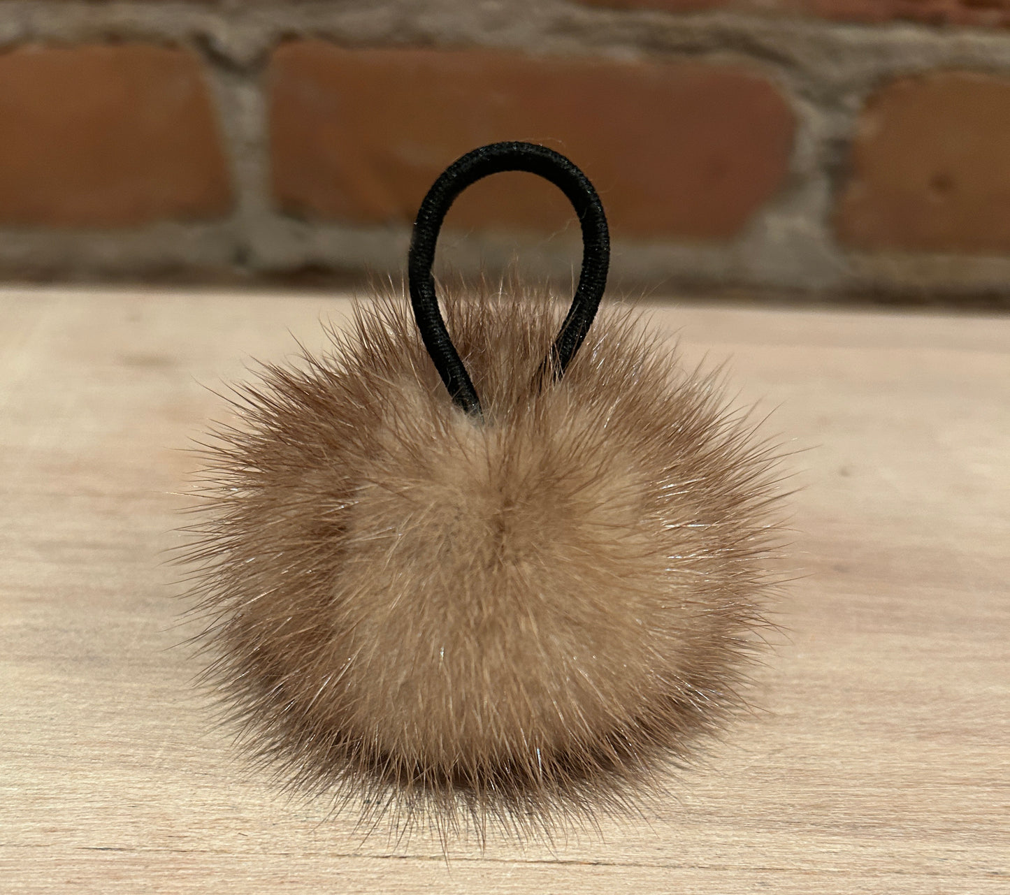 Honey Gold Mink Fur Pom, 2 Inch