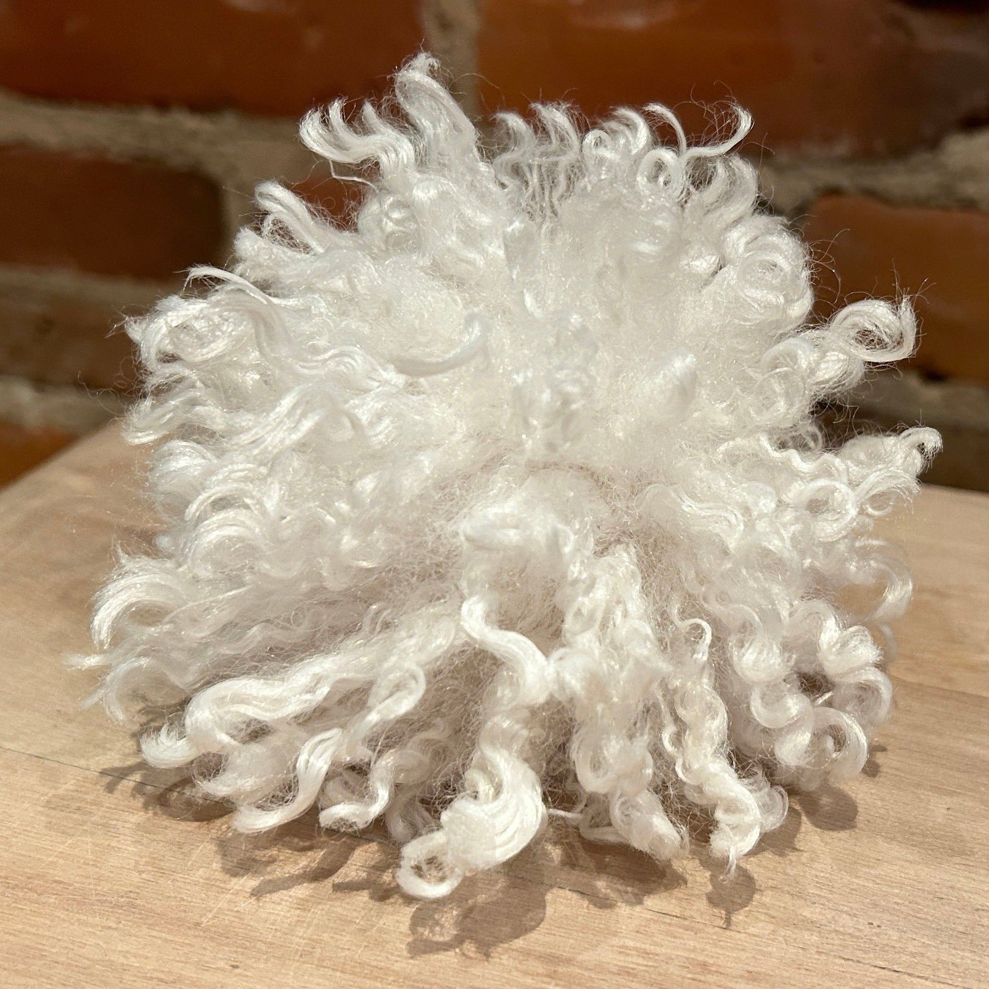 Curly Winter White Faux Fur Hat Pom