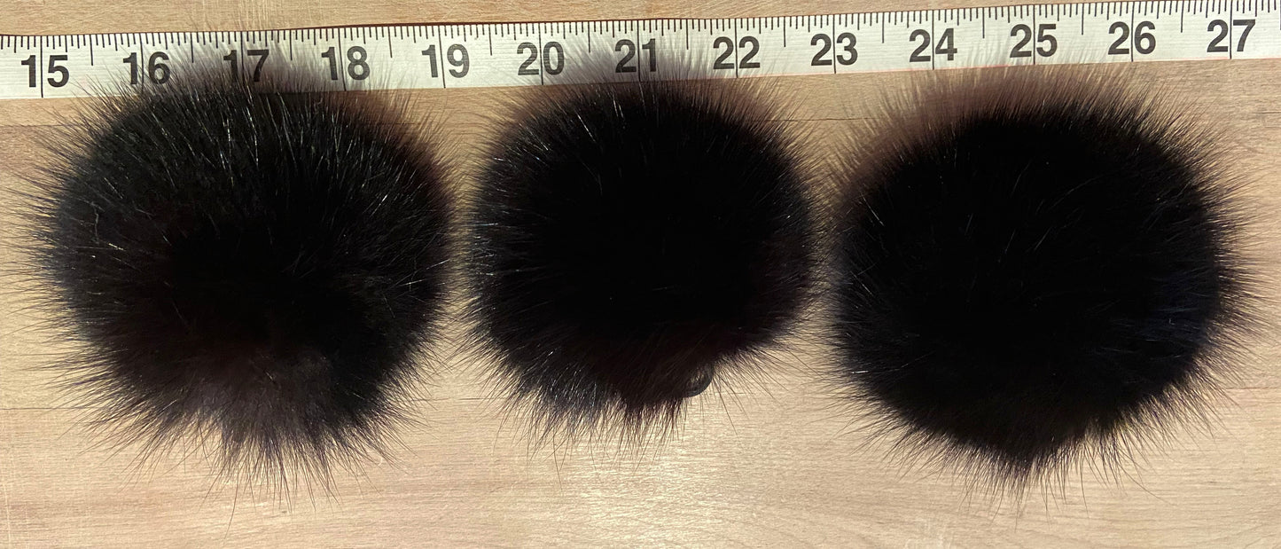 Black Fox Pom, 3 Inch