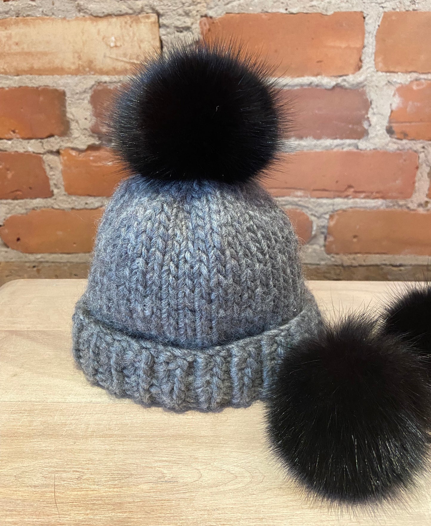 Black Fox Pom, 3 Inch