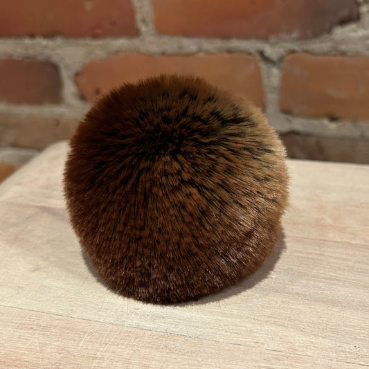 Brown Beige Ombre Faux Fur Pom