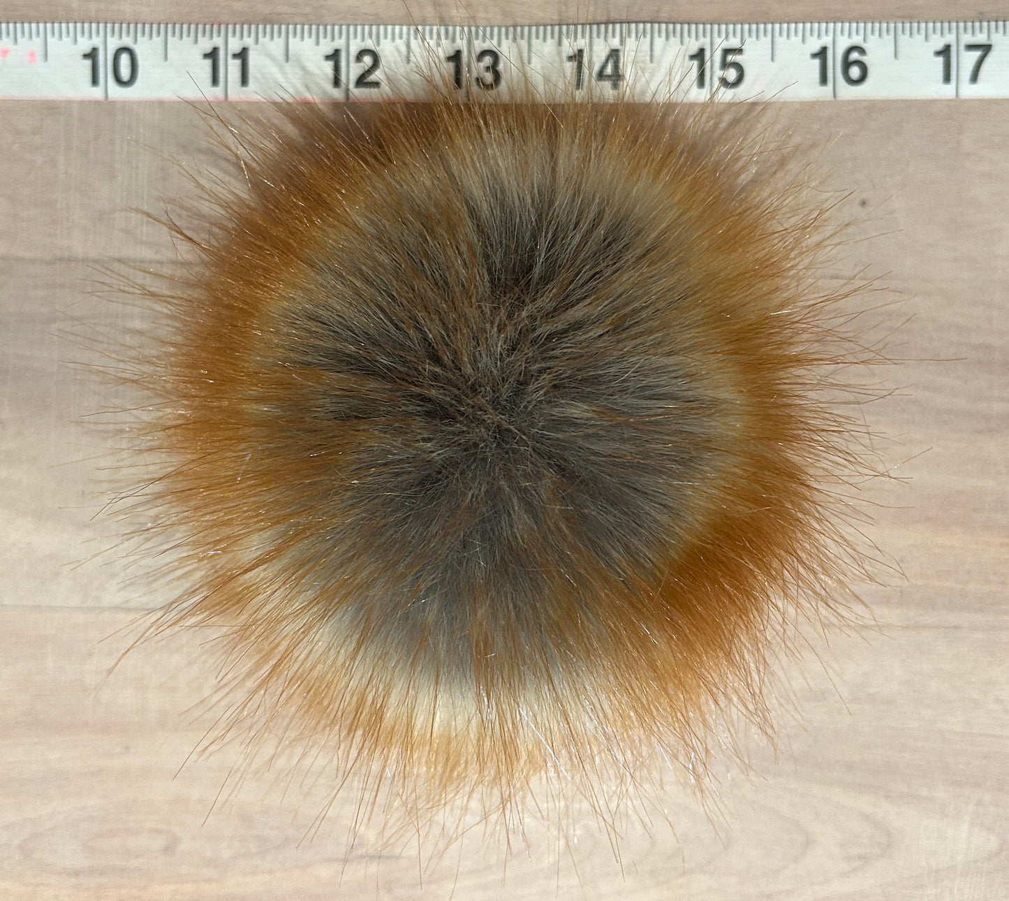 Vibrant Red Fox Faux Fur Pom, 4.5 Inch