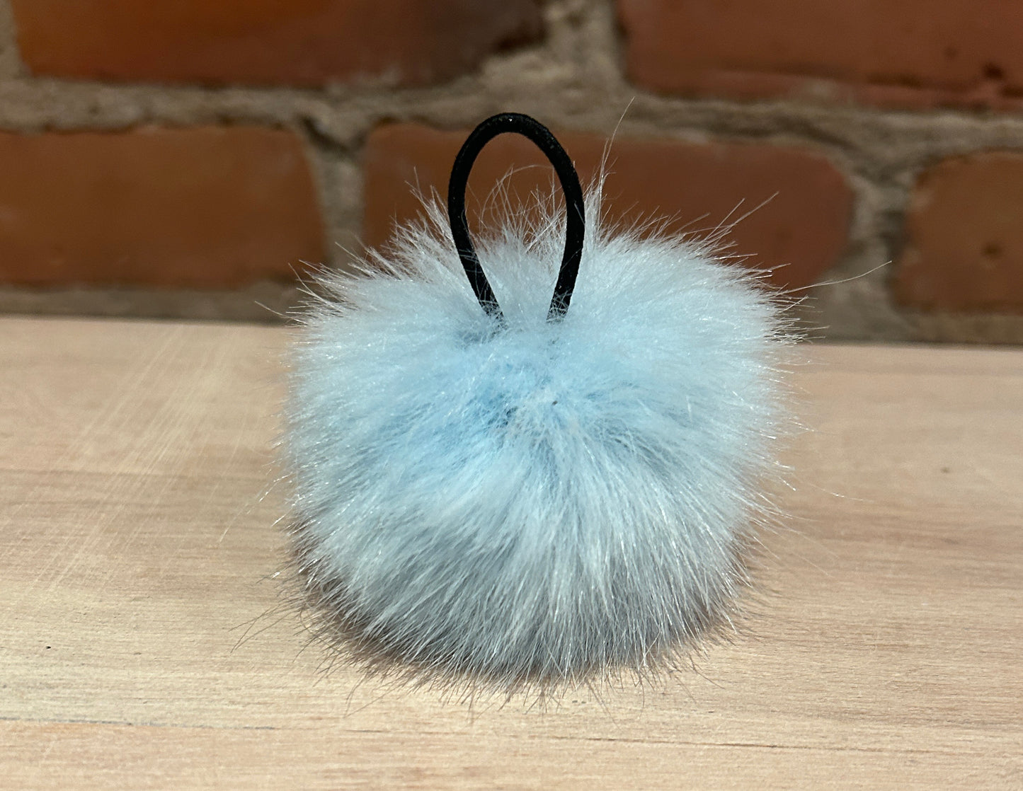 Robin's Egg Blue Mink Faux Fur Pom, 2.5 Inch