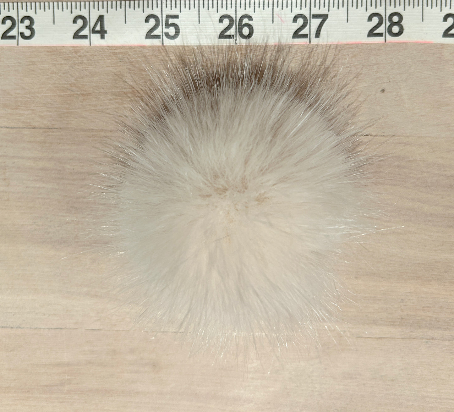 Pink Beige Mini Mink Faux Fur Pom, 2.5-Inch