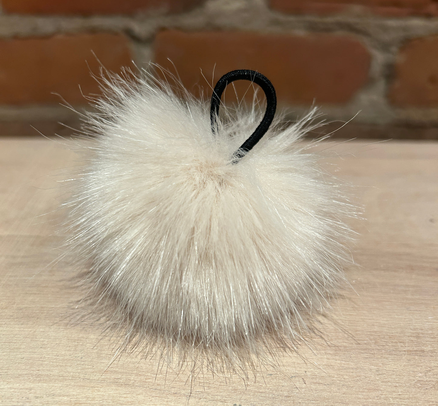 Pink Beige Mini Mink Faux Fur Pom, 2.5-Inch