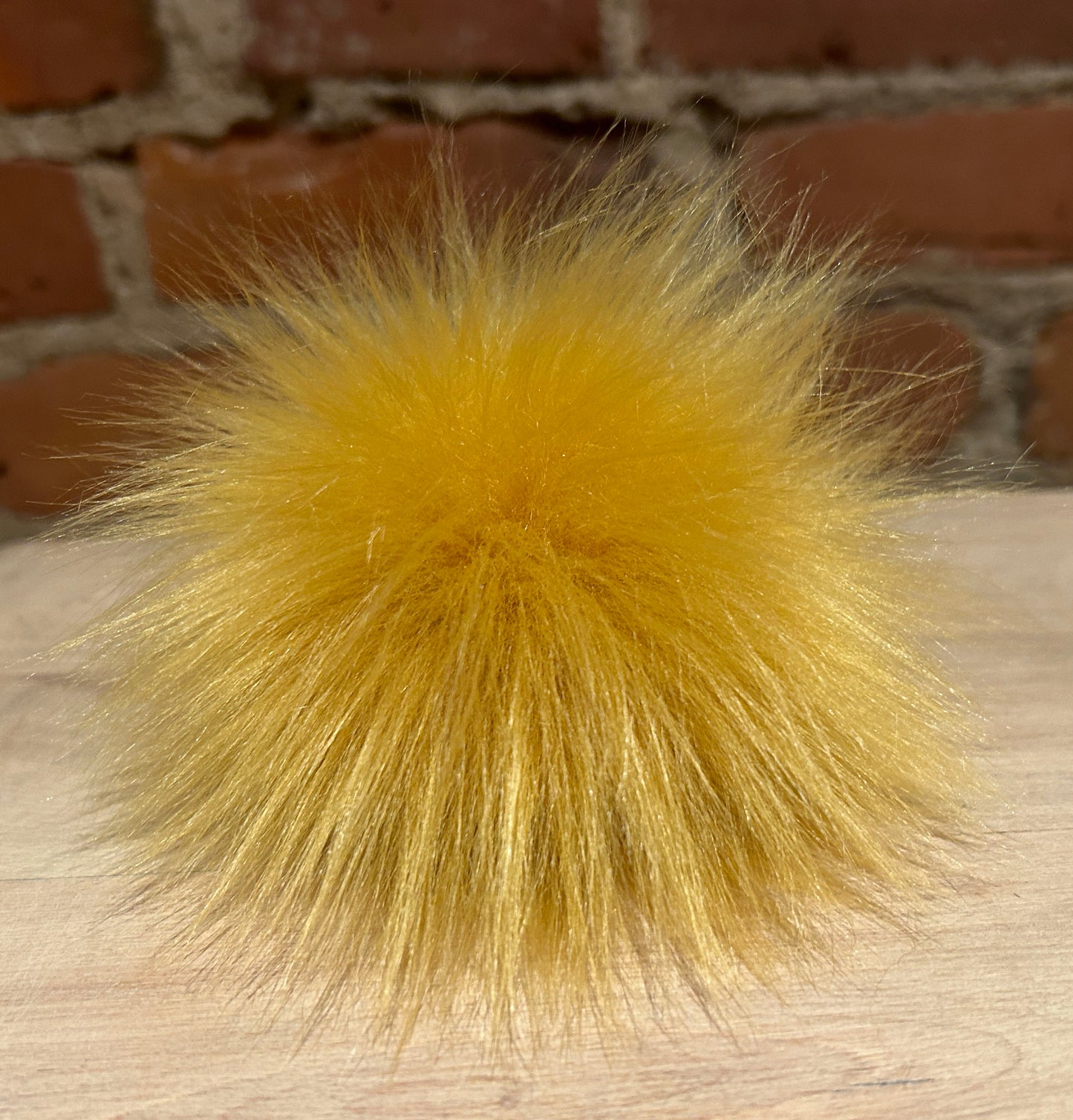 Golden Lamb Faux Fur Pom, 4 Inch