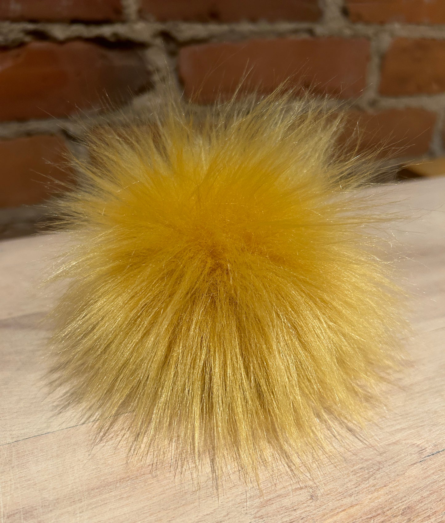 Golden Lamb Faux Fur Pom, 4 Inch