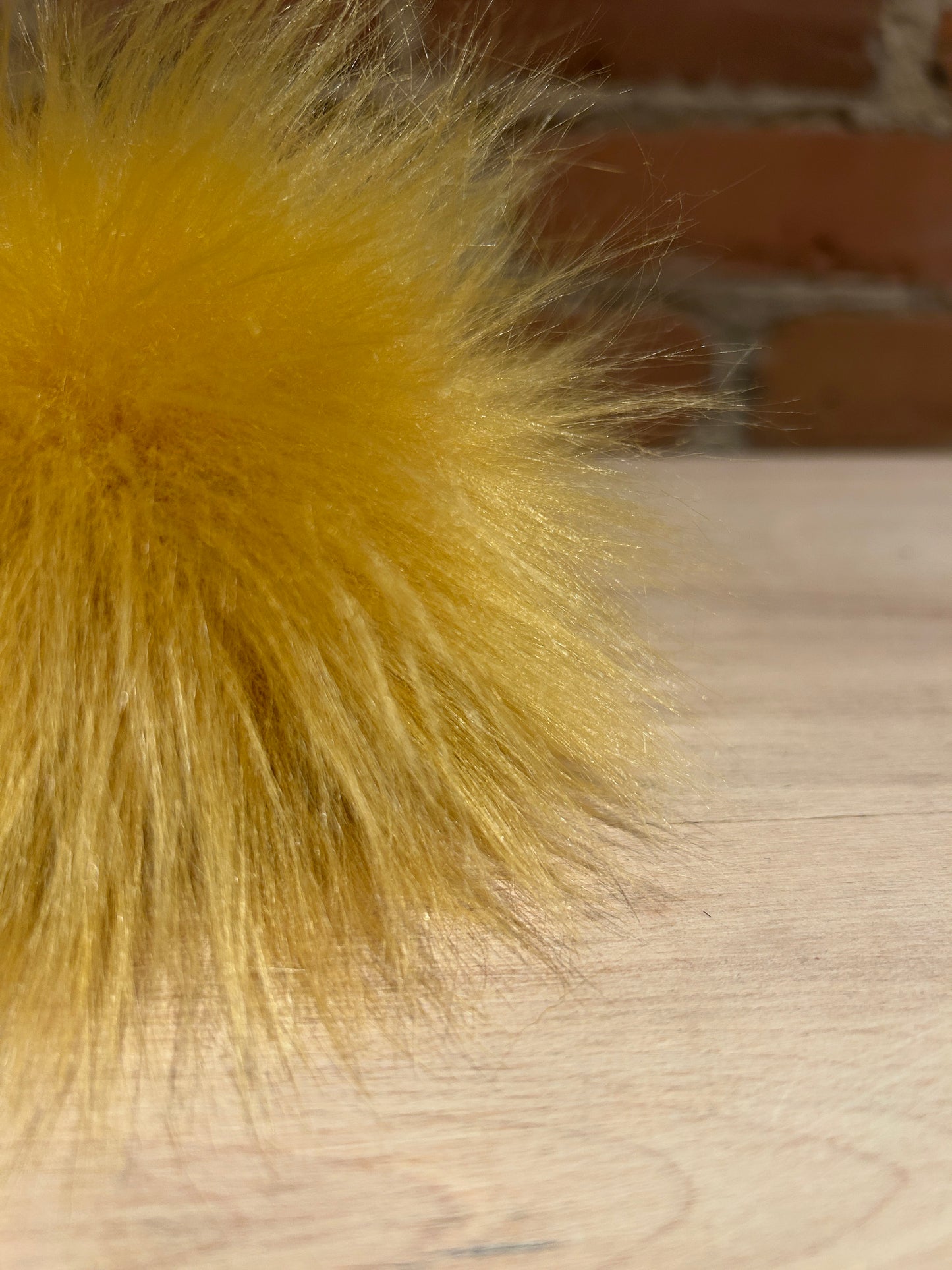 Golden Lamb Faux Fur Pom, 4 Inch