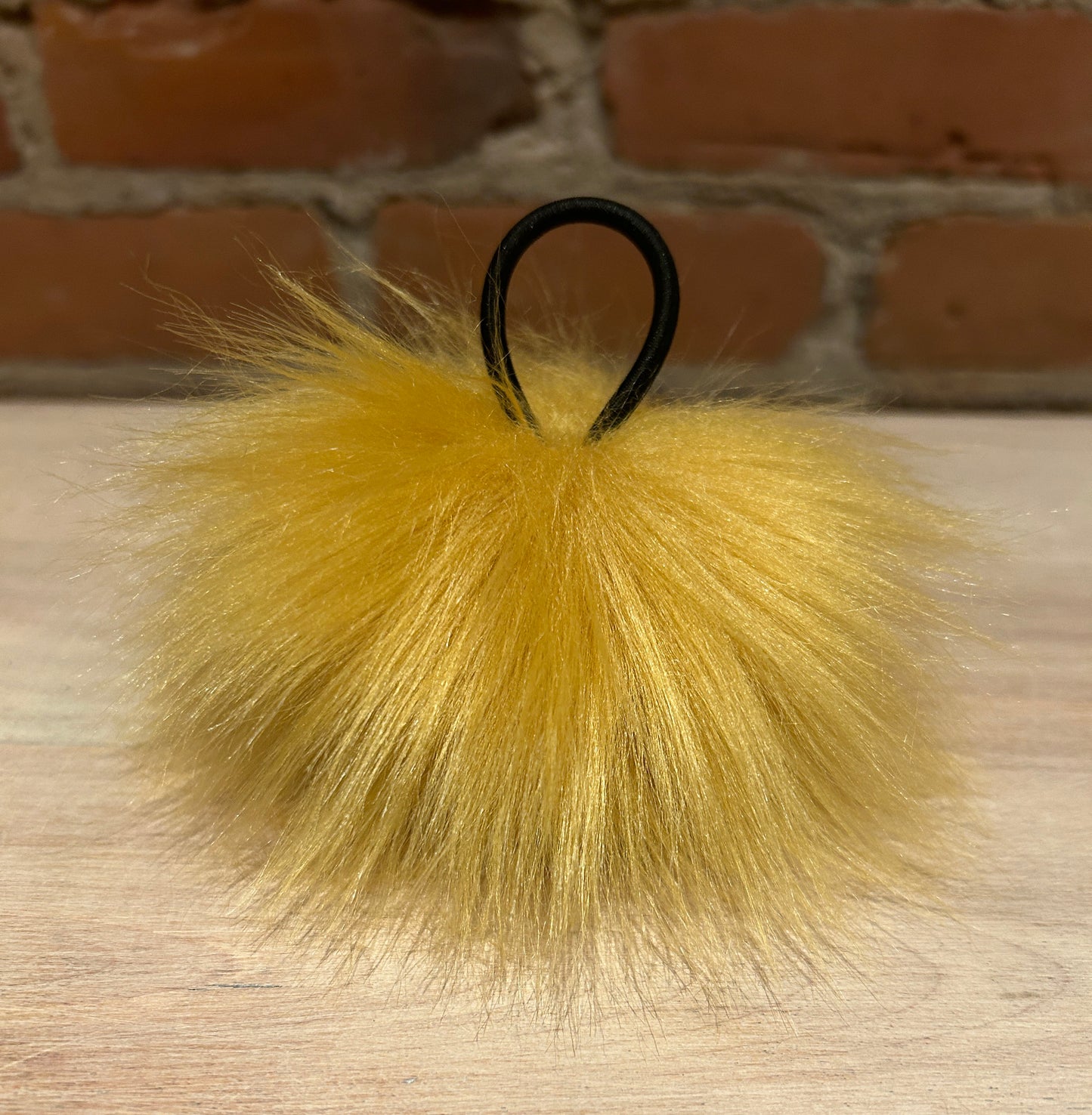 Golden Lamb Faux Fur Pom, 4 Inch