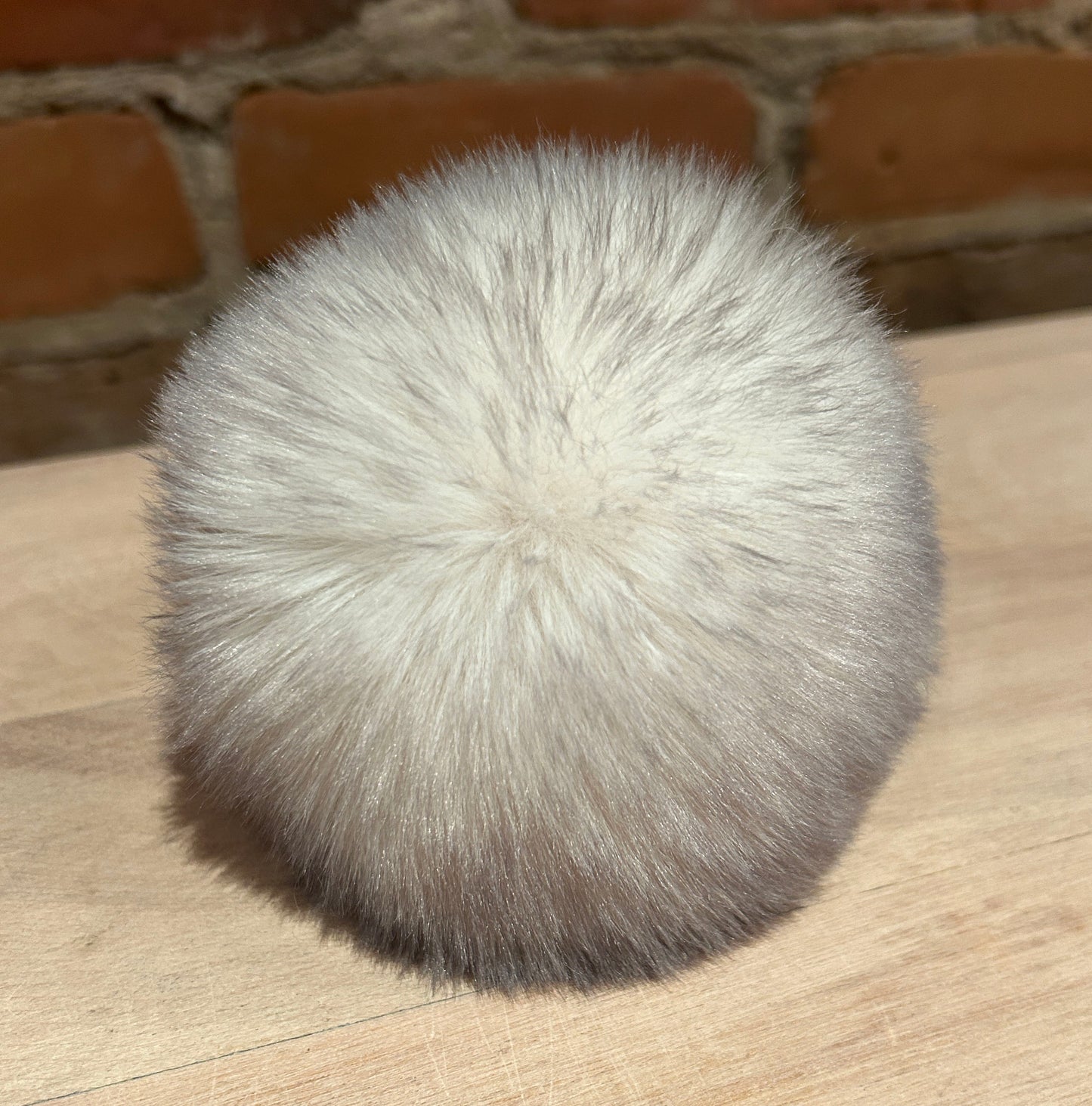 Light Grey Chinchilla Faux Fur Pom, 5 Inch