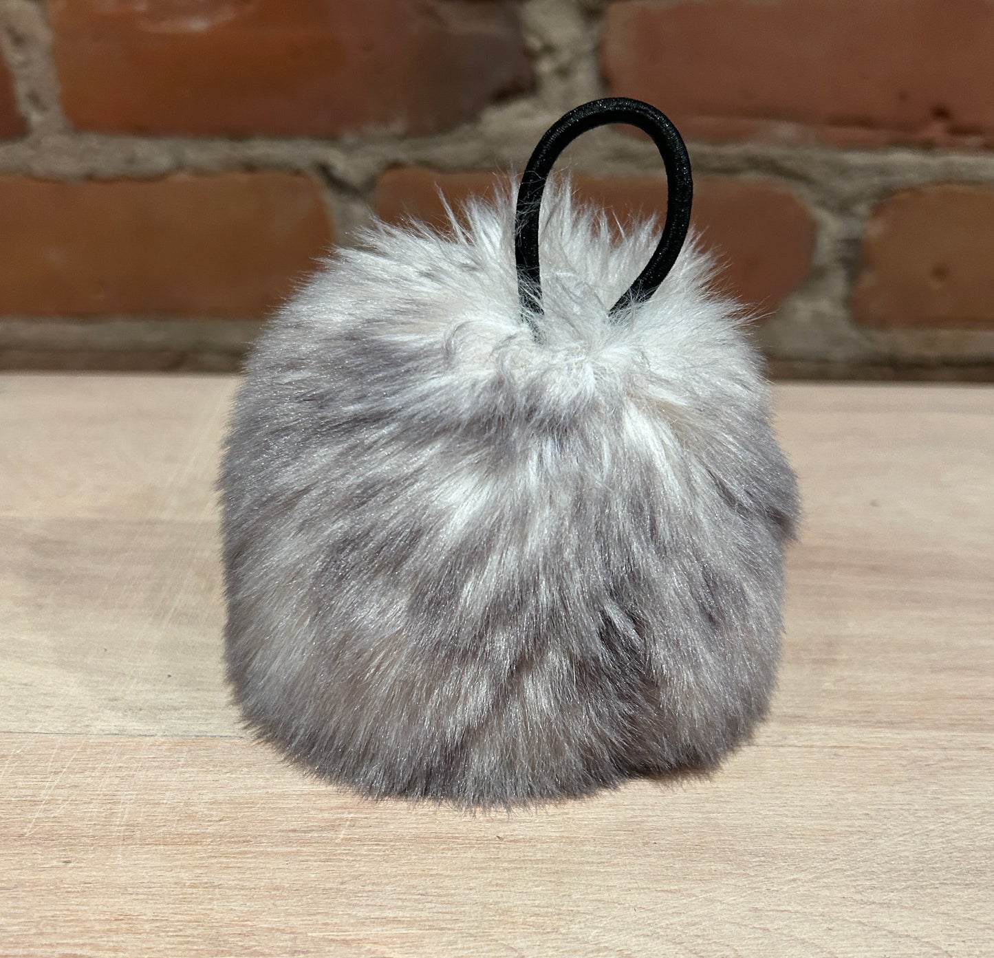 Light Grey Chinchilla Faux Fur Pom, 5 Inch