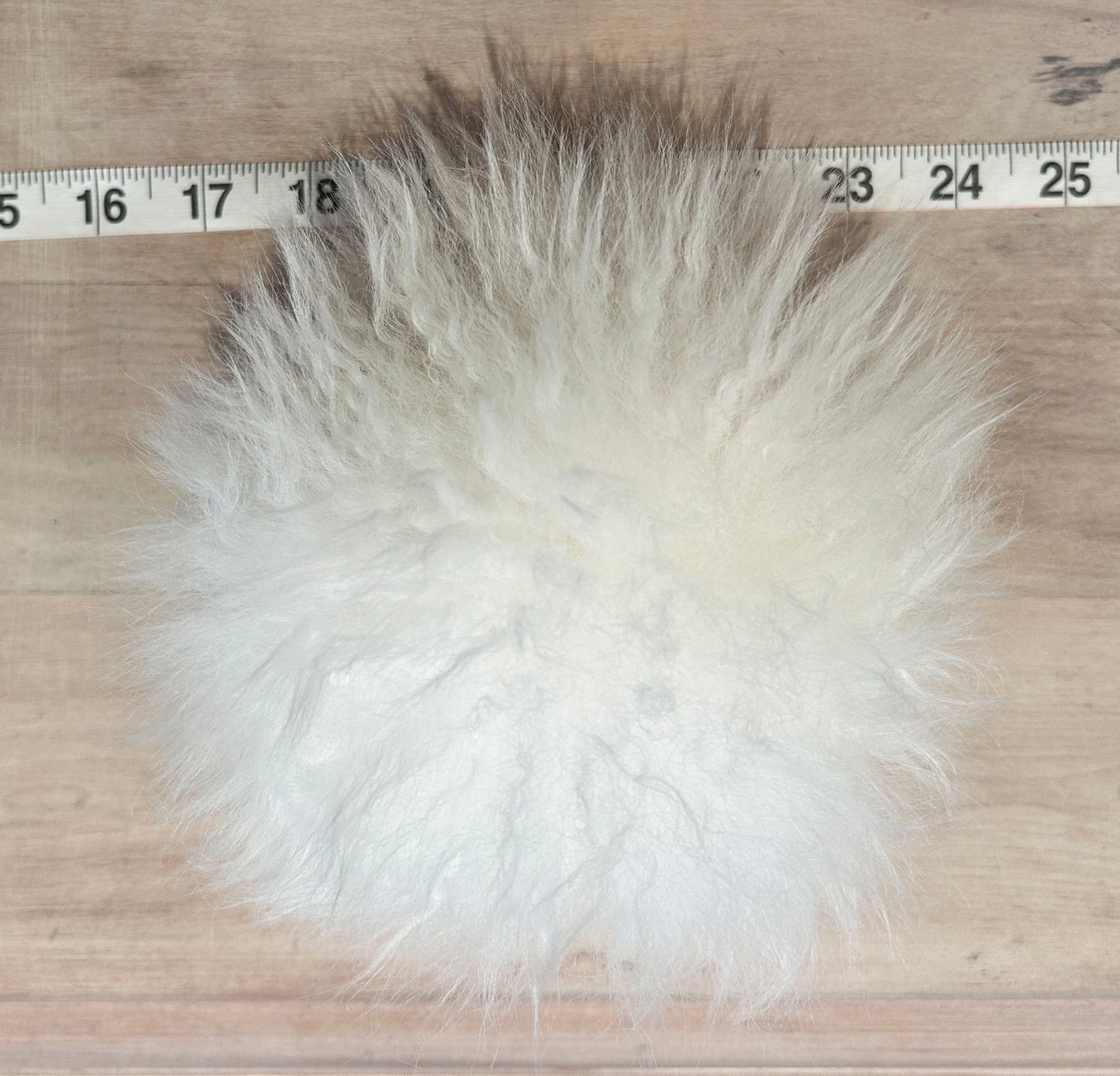 Jumbo White Lamb Pom, 7 Inch