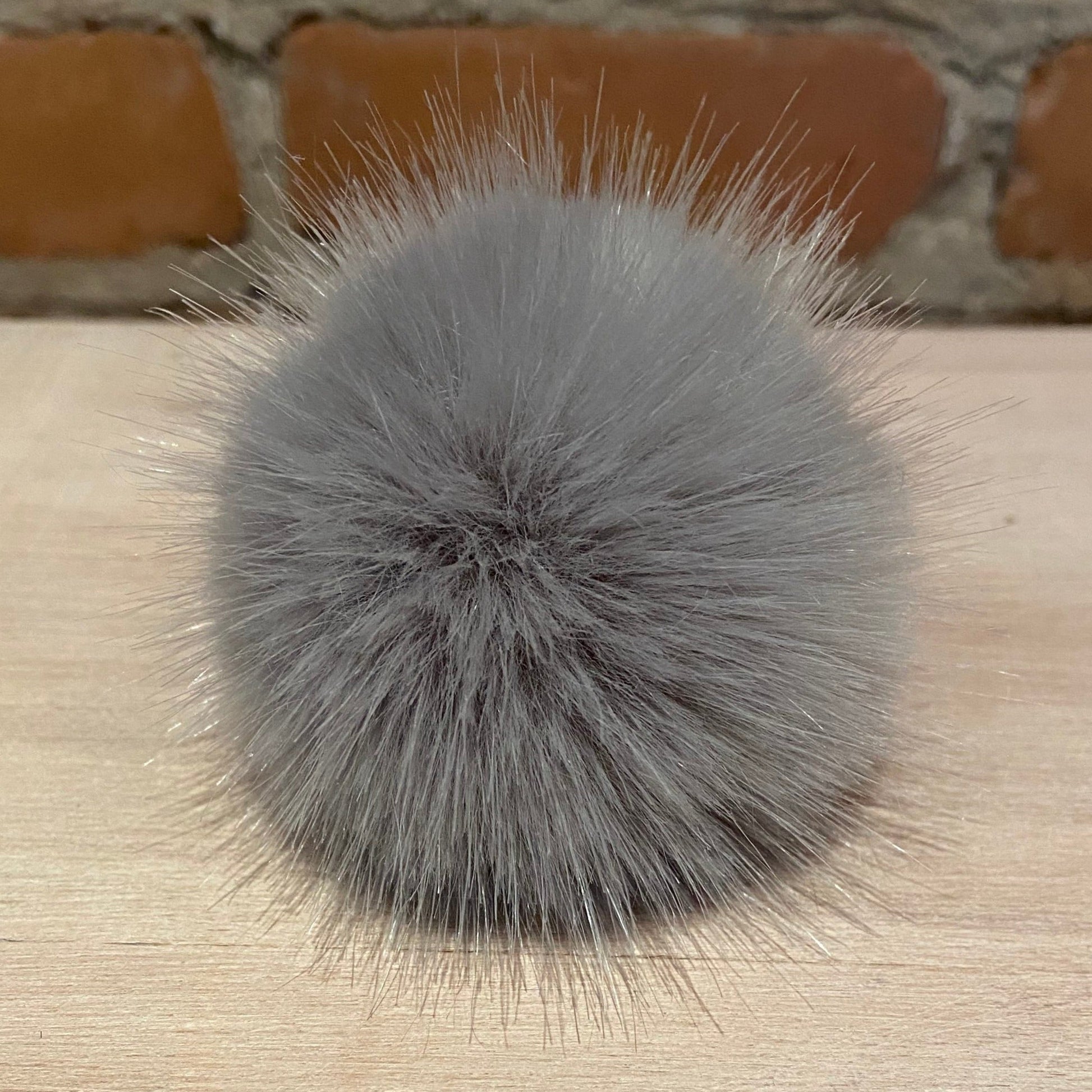 Mini Mink Faux Fur Pom Pom for Knit Baby Booties