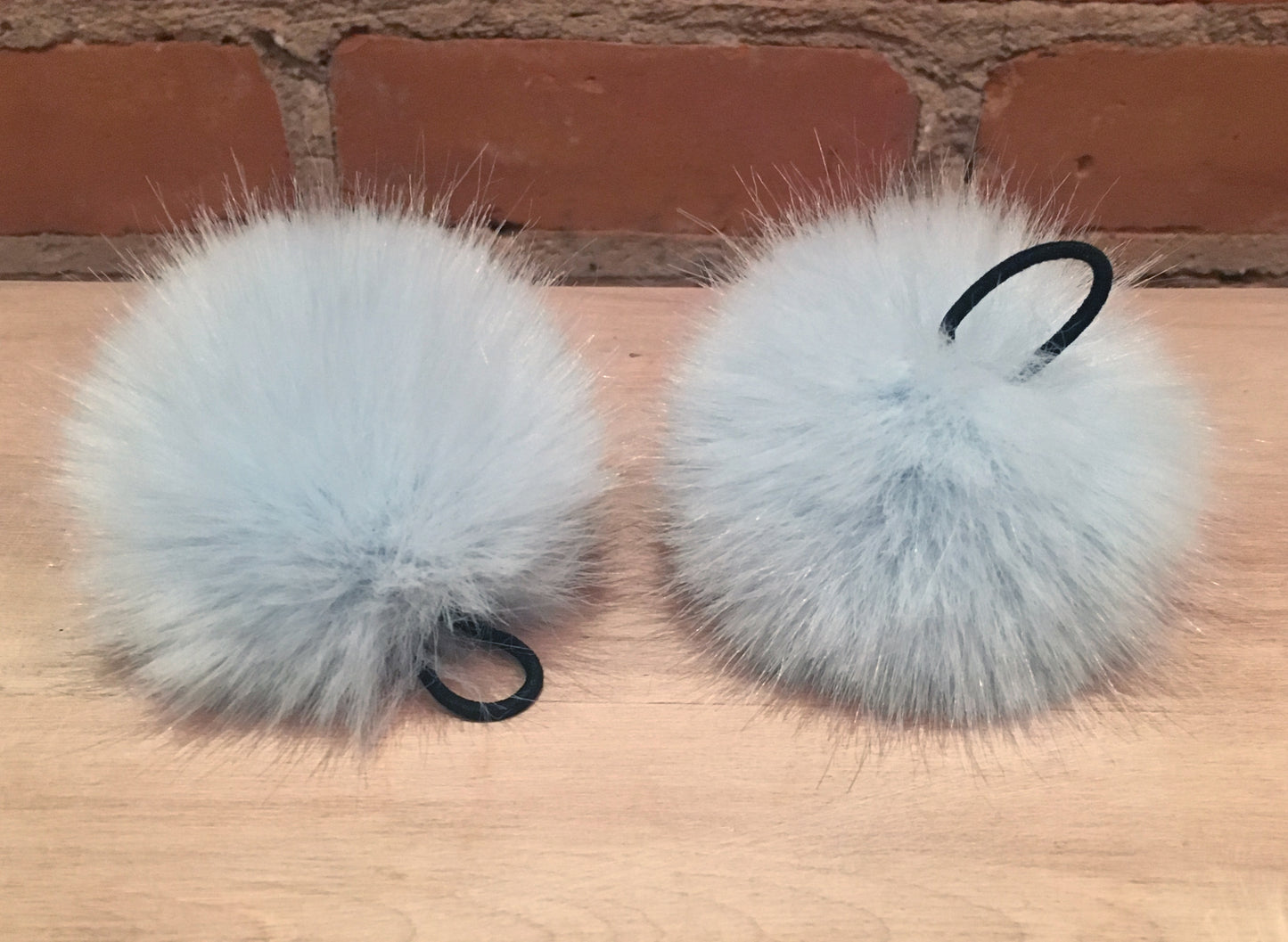 Robin's Egg Blue Mink Faux Fur Pom, 3 Inch