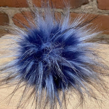 Load image into Gallery viewer, Indigo Blue Faux Fur Pom Pom
