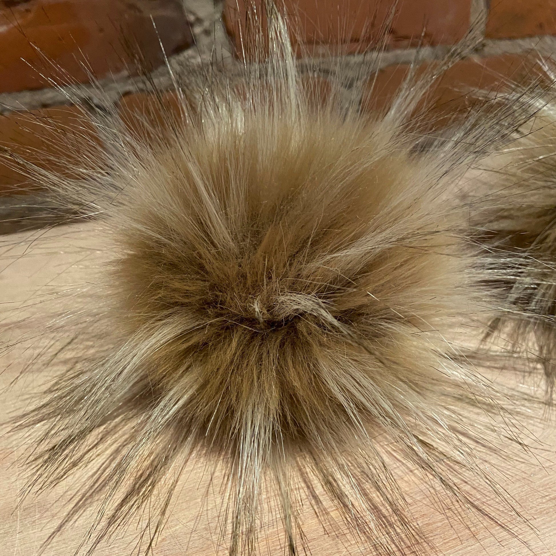 Light Gold Finnish Raccoon Faux Fur Pom Pom