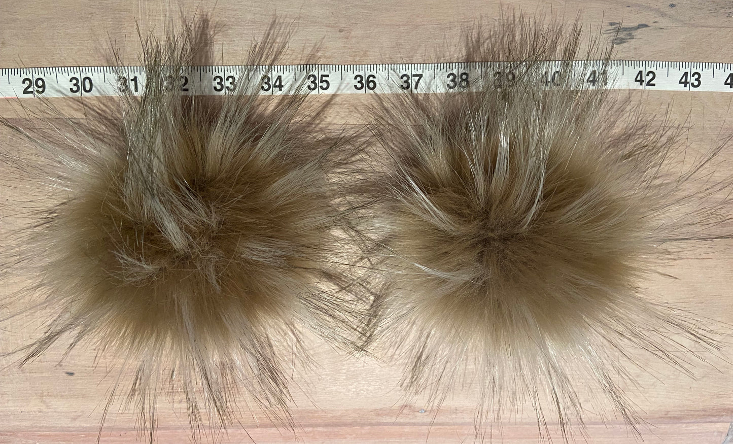 Honey Gold Faux Fur Pom, 5 Inch