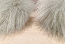 Load image into Gallery viewer, Jumbo Pearl Grey Faux Fur Pom Pom, 6-Inch
