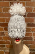 Load image into Gallery viewer, Wavy Winter White Lamb Hat Pom, 5-inch
