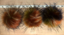Load image into Gallery viewer, Rainbow Finn Raccoon Faux Fur Pom Pom, 5-Inch
