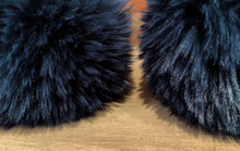 Load image into Gallery viewer, Navy Blue Fur Pom Pom, 4.5-Inch
