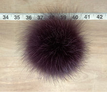Load image into Gallery viewer, Purple Fox Fur Pom Pom, 4-Inch
