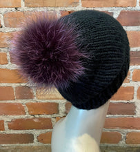 Load image into Gallery viewer, Purple Fox Fur Pom Pom, 4-Inch
