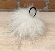 Load image into Gallery viewer, Small Fluffy Blue Fox Fur Pom Pom, 3.5-Inch
