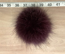 Load image into Gallery viewer, Small Purple Fox Fur Pom Pom, 3.5 Inch
