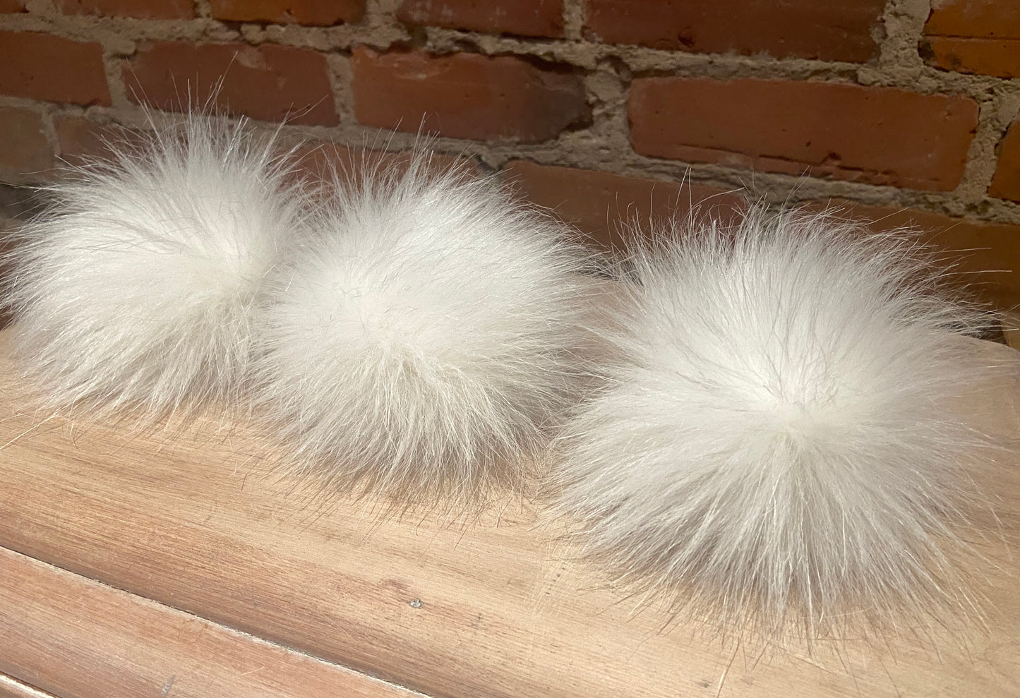 Brilliant White Faux Fur Pom, 5 Inch