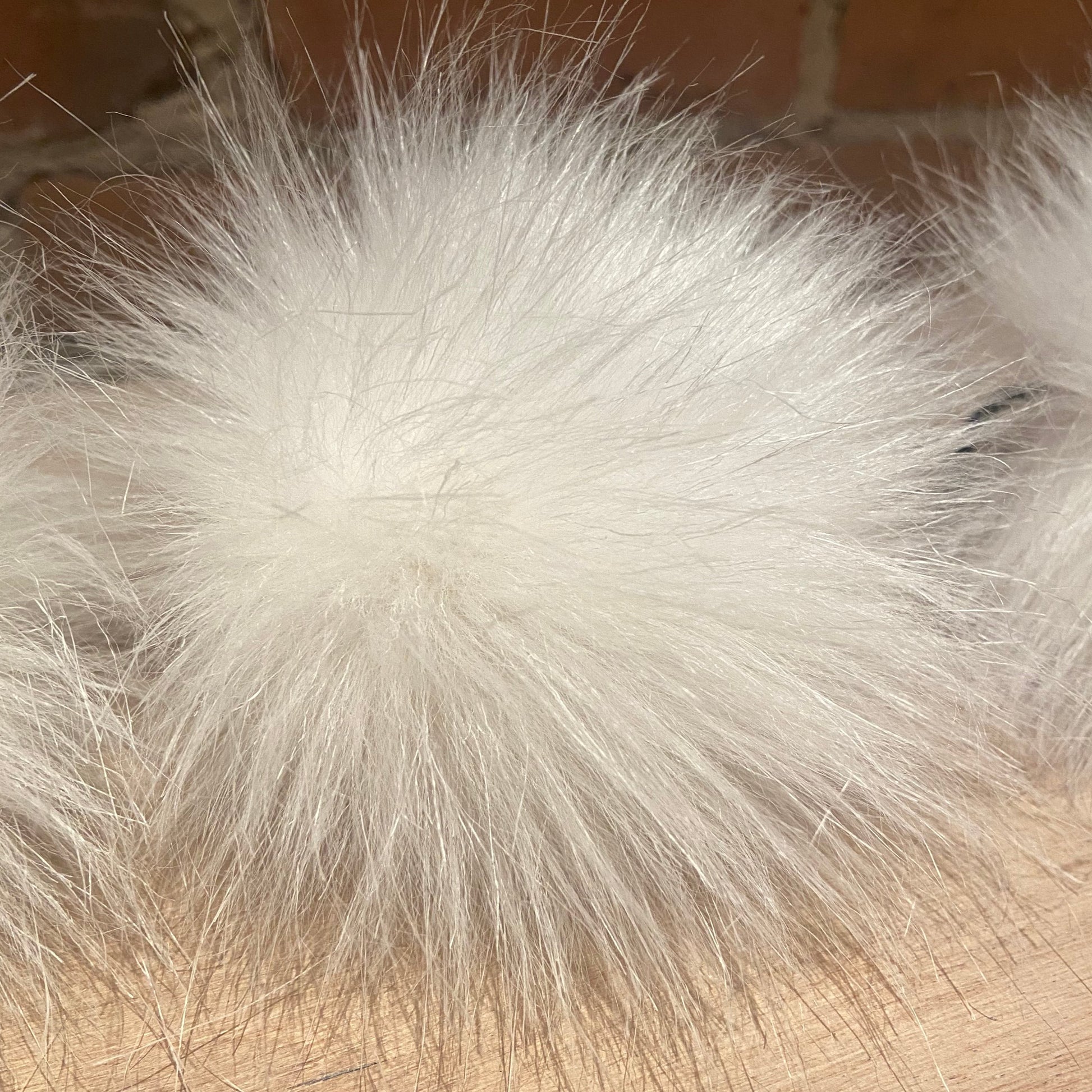 Pure Brilliant White Faux Fur Pom Pom