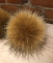 Load image into Gallery viewer, Golden Coyote Faux Fur Pom Pom, 5-Inch
