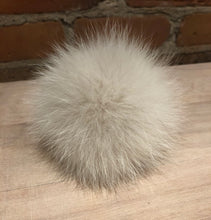 Load image into Gallery viewer, Ultra Light Beige Fox Fur Pom, 3.5-Inch
