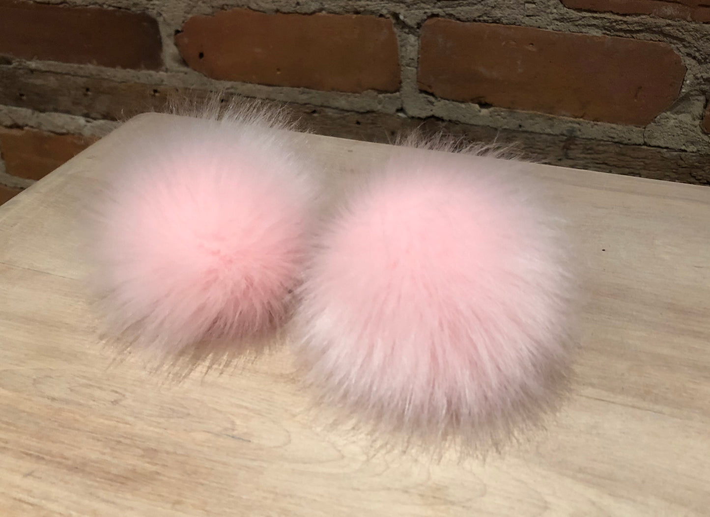 Bubblegum Pink Fox Faux Fur Pom, 3 Inch