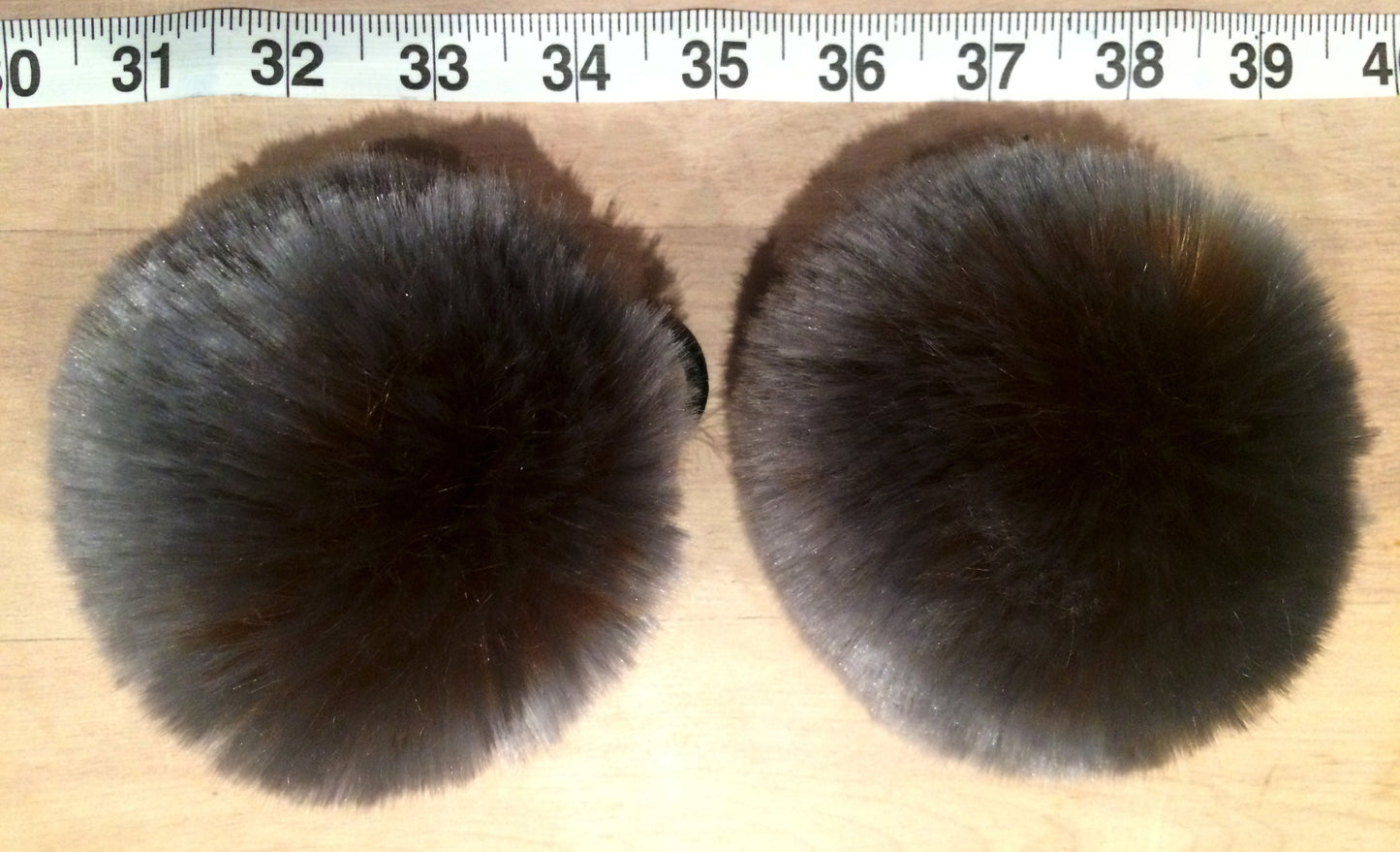 Grey Chinchilla Faux Fur Pom, 4 Inch