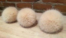 Load image into Gallery viewer, Peaches and Cream Mink Faux Fur Pom, 3.5-Inch

