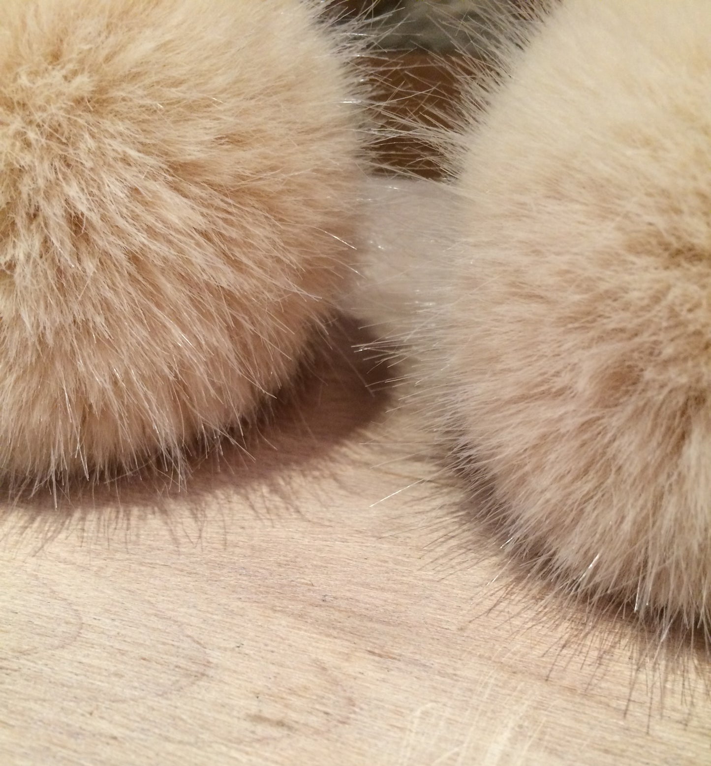 Peach Mink Faux Fur Pom, 3.5 Inch