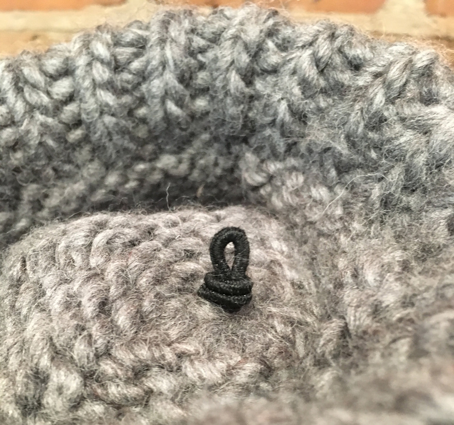 Grey Faux Fur Pom, 3.5 Inch