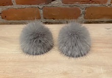 Load image into Gallery viewer, Grey Faux Mink Fur Mini Pom, 2.5-Inch
