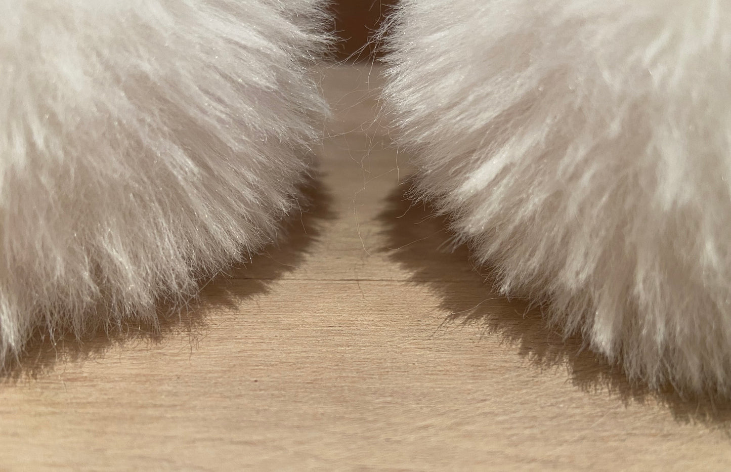 Cream White Faux Fur Pom, 4 Inch